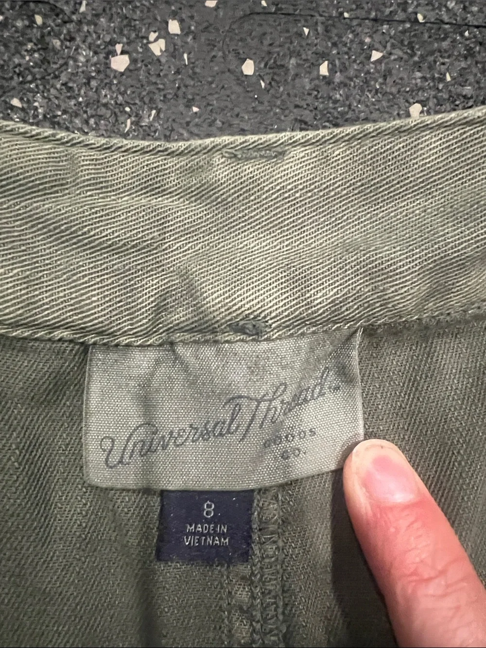 Casual High-Rise Utility Shorts in Olive Green - Picture 2 of 6